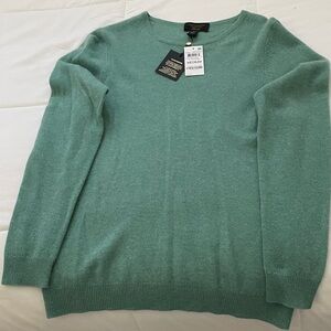 Cashmere Charter Club Luxury Teal Crew Neck Sweater
